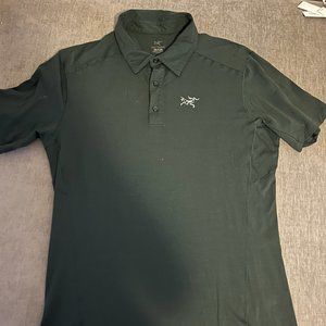 Hunter Green Arc'teryx short sleeved polo shirt